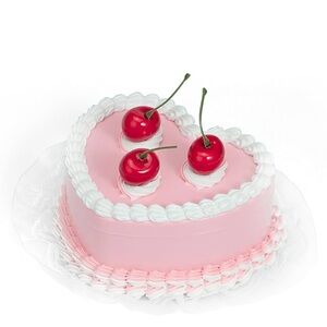 Heart-Shaped Pink Cake Kitchy Jewelry Box 🍒